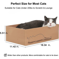 HKM-128083 Pack of 5 Extra Large Cat Scratching Boards, 11.4 Inch Reversible Cardboard Scratchers