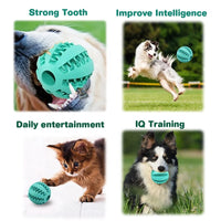 HKM-290771 Interactive Non-toxic Solid Rubber Dog Ball Toy - Bite Resistant Squeaky Chew Accessory