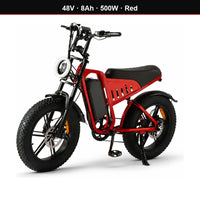 14 Inch Fat Tire Electric Bike 48V 500W Snow Beach Adult Ebike