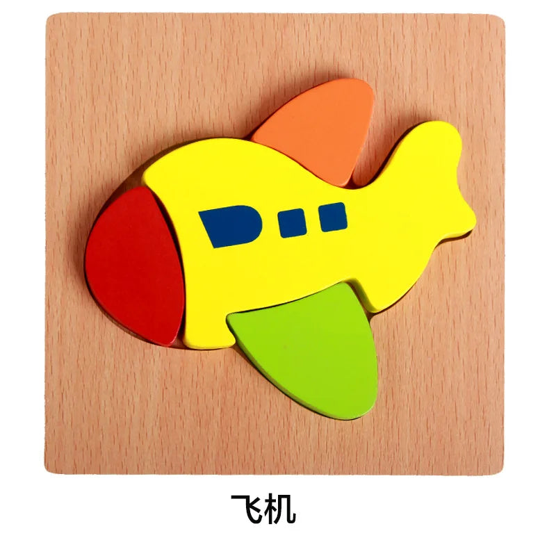 KTX-777619 Wooden Animal Puzzle Toy for Toddlers Age 1-3 - Educational and Interactive Learning Game