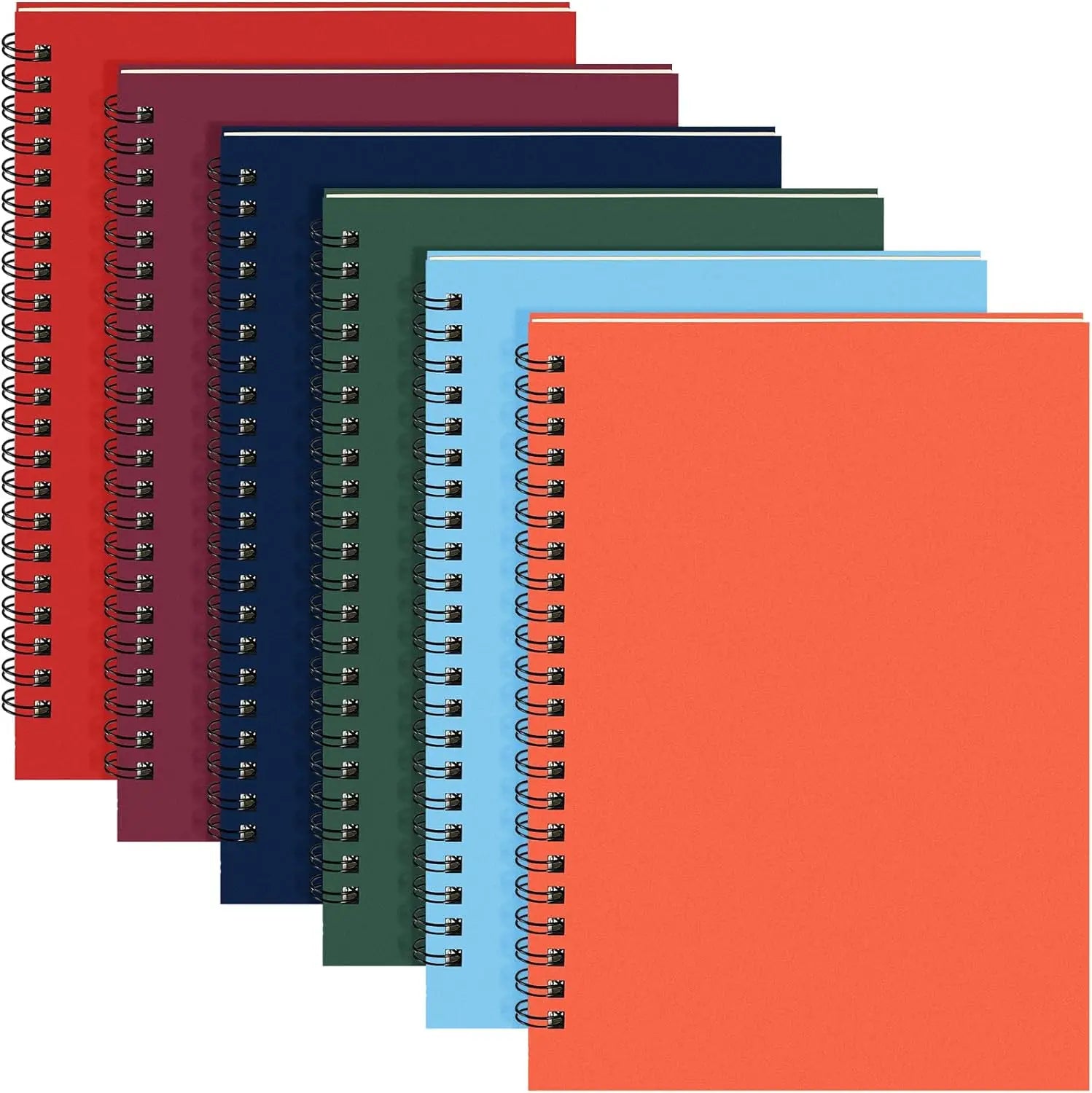 KTX-899475 A5 Lined Spiral Notebooks - 50 Sheets, Eco-Friendly Journal for Work and Study