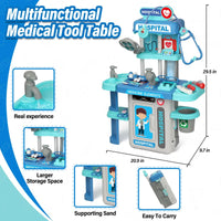 HKM-967699 3 in 1 Kids Medical Pretend Playset with Stethoscope and Surgical Light
