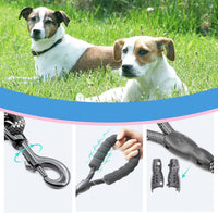 HKM-420691 Durable Nylon Dog Leash with Poop Bag Holder - Available in 4ft, 5ft, 6ft, and 7ft