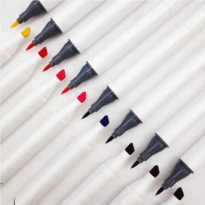 KTX-656595 168 Colour Brush Tip Alcohol Markers for Sketching and Art Design