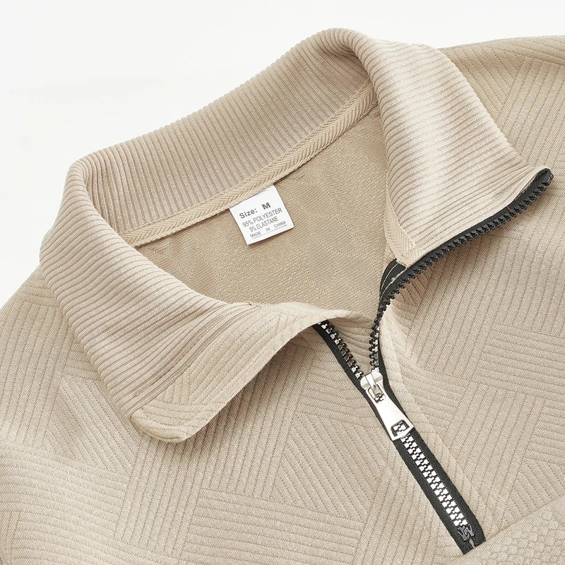 HKM-620627 Men's Knitted Pullover Half-zip Stand-up Collar Custom Solid Color Sweater Knitted Jacquard Bottoming Shirt Men's New Sweater