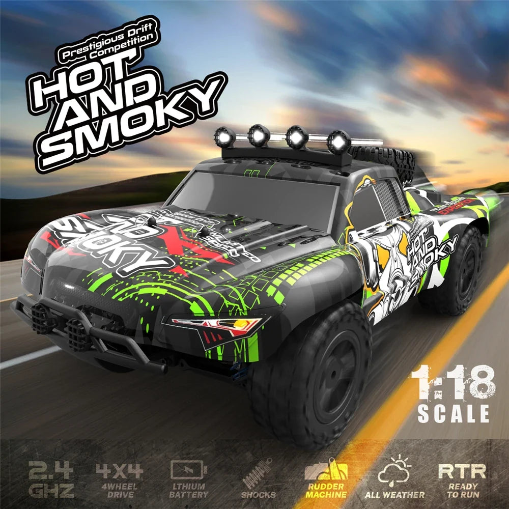 HKM-643475 1:18 Waterproof Electric 4X4 Remote Control Racing Buggy with Lights and 80m Range