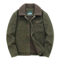 HKM-685011 Winter Jackets Lamb Down Casual Work Clothes Thickened Plush Cotton Corduroy Jackets Baseball Camping Sports Men's Coats