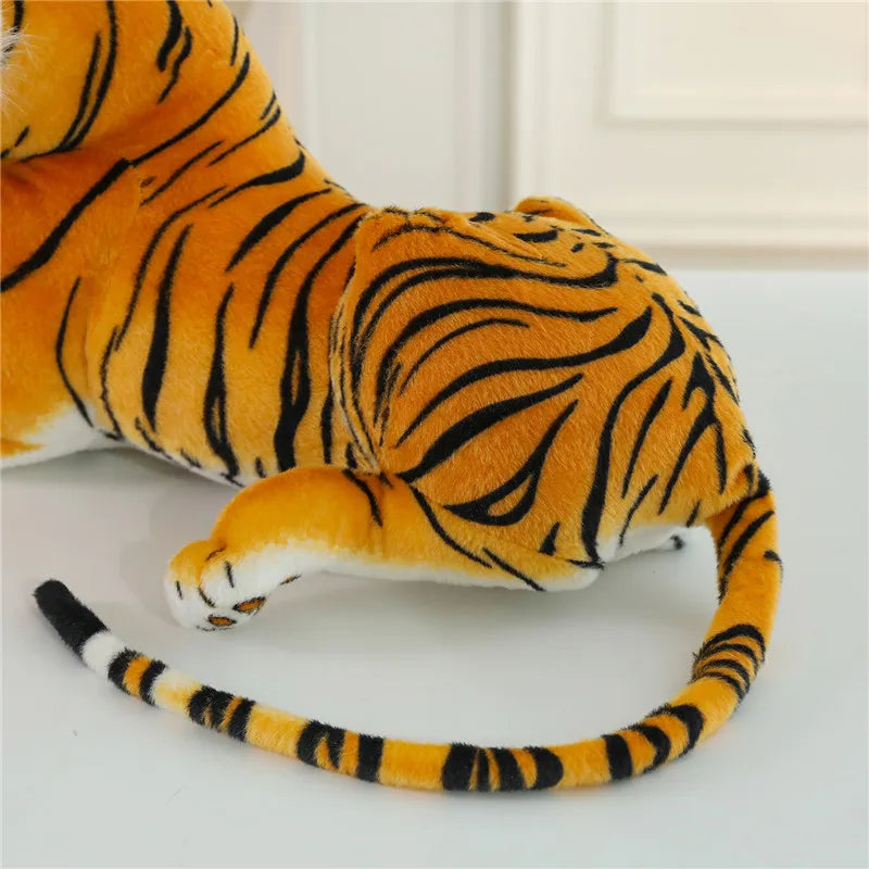 KTX-081747 Simulated Tiger Plush Toy for Children - Cute and Delicate Home Décor Companion