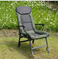 HKM-322899 Folding Fishing Chair with Metal Iron Frame and Solid Wood Seat for Outdoor Camping and Garden Use
