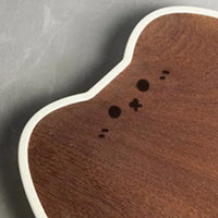 Food-Safe Wenge Wood Cutting Board, Cartoon Design, Thickened & Mold-Resistant