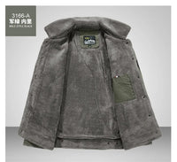 HKM-324563 Winter Cotton Clothing Men's Velvet Thickening Flip Collar Warm Jacket Loose Plus Size Cotton Jacket Men's Coats