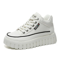 HKM-737043 ZY12262 New Versatile Board Shoes Autumn Pinecake Sole Student Thick Sole Elevated Fashion Casual Shoes