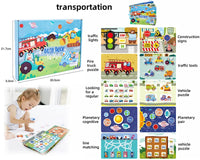 HKM-099923 Early Learning Montessori Busy Book for Toddlers, Activity Book with Farm Themes, Educational Interactive Toy