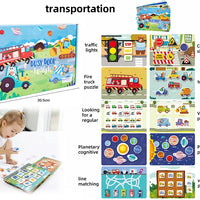 HKM-099923 Early Learning Montessori Busy Book for Toddlers, Activity Book with Farm Themes, Educational Interactive Toy