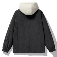 HKM-127955 Fashion Man Coat Casual Oversized Sports Design Long Canvas Jacket Zipper Closure Suede Jacket Man