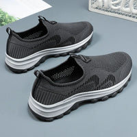 HKM-065875 B-YD17 Men's Recreational Sports Running Shoes Knitted Mesh Surface Refreshing Breathable Sole Soft Non-slip Stock