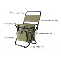 HKM-060755 Folding Camping and Fishing Chair with Backrest for Outdoor Recreation