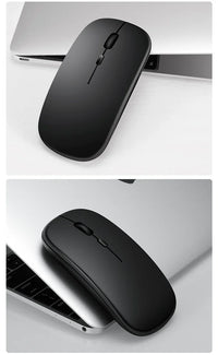 HKM-543763 Dual-Mode Wireless Charging Mouse with Silent Click and Luminous Design for Computers and Notebooks
