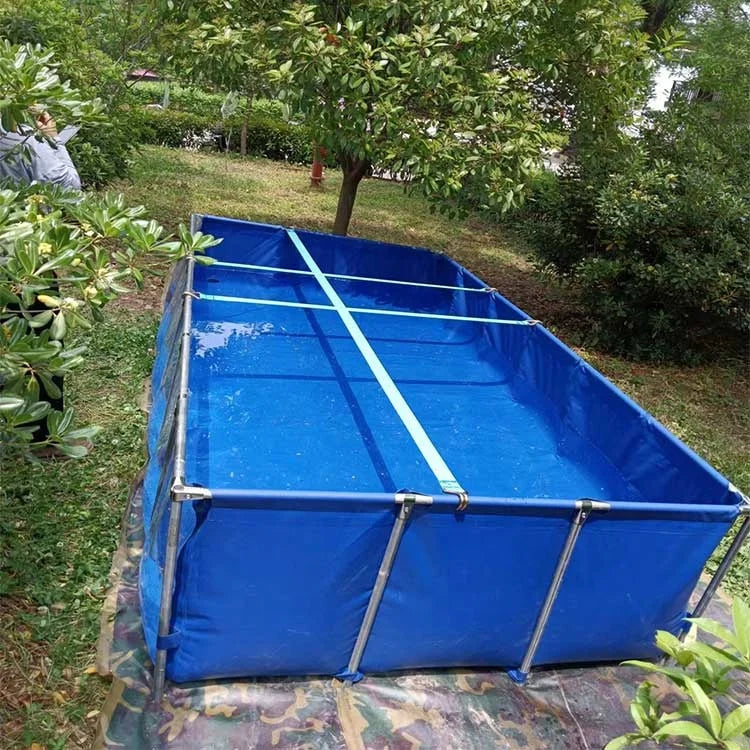 HKM-044947 Foldable Outdoor Rectangular Pool with Aeration System for Shrimp and Koi养殖