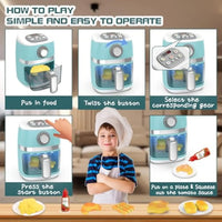 HKM-802707 Kids Kitchen Playset with Air Fryer - Pretend Chef Toy for Girls Age 2 and Up
