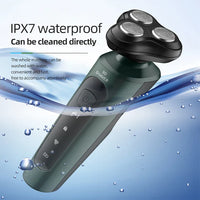 HKM-110931 4-in-1 Waterproof USB Rechargeable Rotary Electric Shaver and Beard Trimmer for Men
