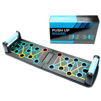 HKM-813267 Multifunctional Foldable Push-up Board with Resistance Bands for Home Gym Fitness