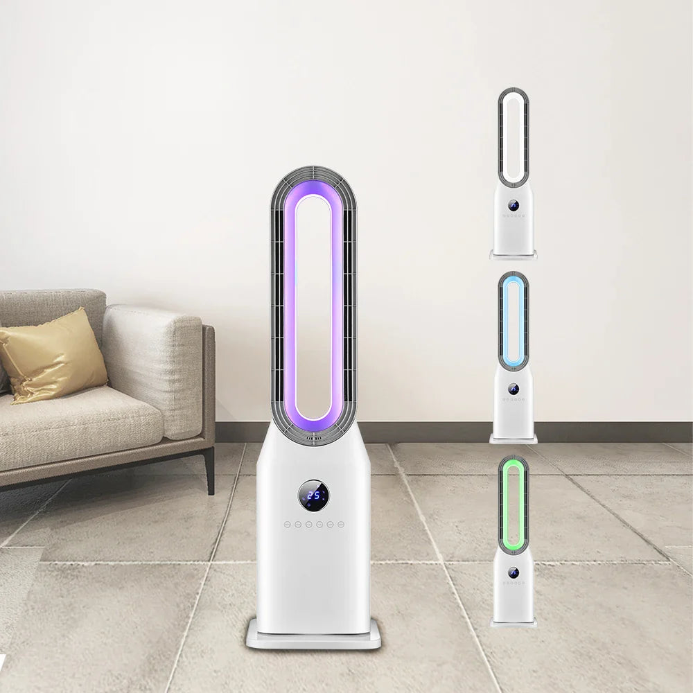 KTX-541075 Bladeless 2000W Electric Fan Heater with Night Light for Home Office Use