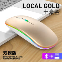 HKM-838675 2.4G Wireless Rechargeable Mouse with 1600 DPI and Backlit Features for Desktop and Laptop Use