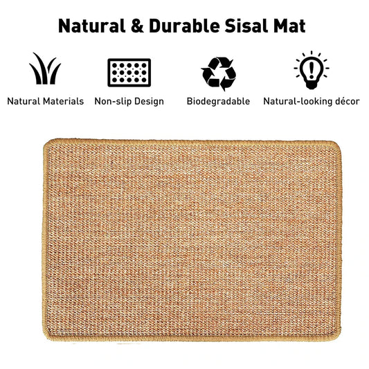 HKM-324691 Natural Sisal Cat Scratching Mat for Cats - Durable Paw Scratch Surface