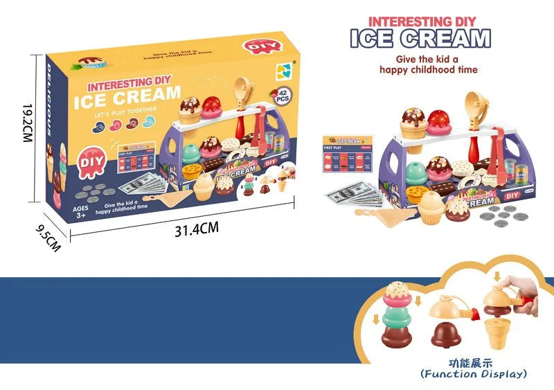 KTX-981203 Ice Cream Play Set for Kids - Fun and Engaging Dessert Kitchen Toy