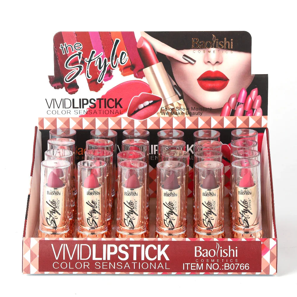 HKM-456723 Matte Rose Lipstick and Non-Stick Velvet Cup Lip Gloss Set - Vegan, Moisturising, Waterproof, MSDS Certified
