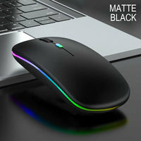 HKM-838675 2.4G Wireless Rechargeable Mouse with 1600 DPI and Backlit Features for Desktop and Laptop Use