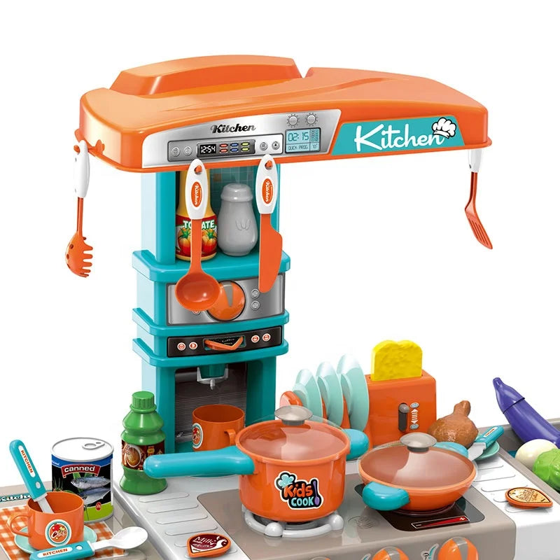 HKM-638867 Realistic Miniature Dollhouse Kitchen Toy Set for Kids, Ages 2-7, Plastic Kitchen Accessories