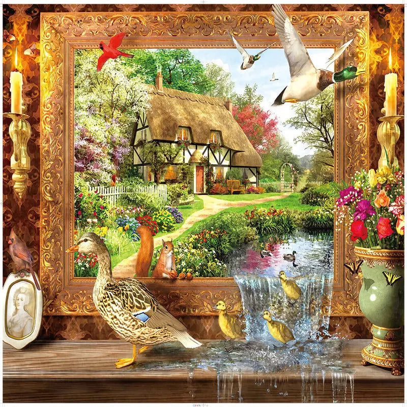 KTX-514323 Custom 1000 Piece Jigsaw Puzzle Featuring Famous Painting Scenery for Educational Decompression Activities