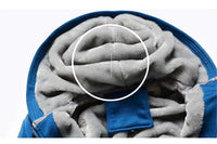 HKM-767507 Men's Jacket Sets Plush Padded Jacket Winter Sports Hoodie With Stand Collar Thick Canvas Material Hooded Baseball Clothing