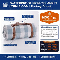 Oversized 2x2m Family Picnic Blanket: Waterproof Oxford Mat for Outdoor Adventures Portable, Washable, and Built to Last.
