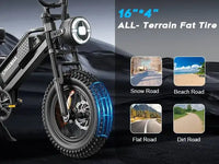 HKM-3658963 Adult Electric Bicycle Powered by 750W Motor, 20 MPH Top Speed, 48V System and 48V 15.0Ah Battery for Daily Commuting
