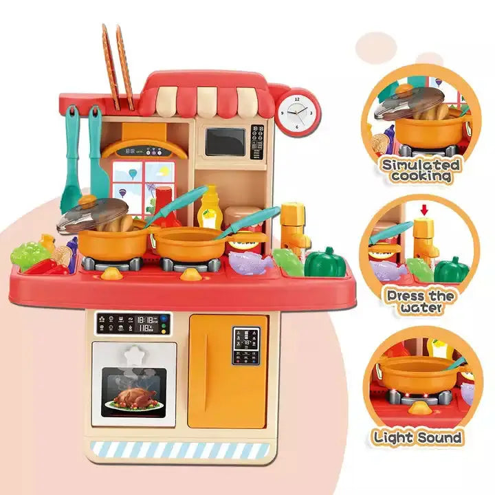 KTX-700883 Deluxe Kitchen Play Set for Children - Interactive Role Play Cooking Toy
