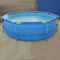 HKM-405395 Above Ground Metal Frame Swimming Pool for Kids and Family Use in Outdoor Gardens