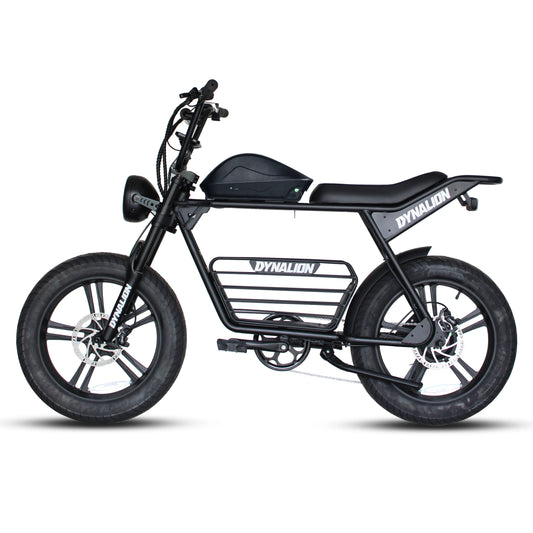 Retro Style Fat Tire Electric Bike with Comfortable Seat, Bright Headlight for Outdoor Exploration