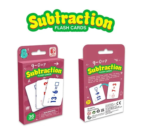 HKM-905619 Early Learning Math Educational Cards - 36 Piece Set for Kids