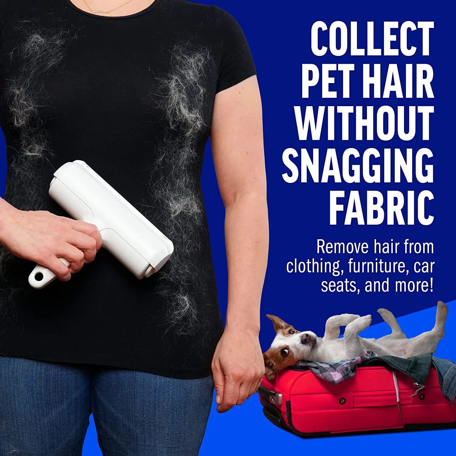 HKM-373267 Reusable Self-Cleaning Pet Hair Remover Roller for Carpets and Upholstery