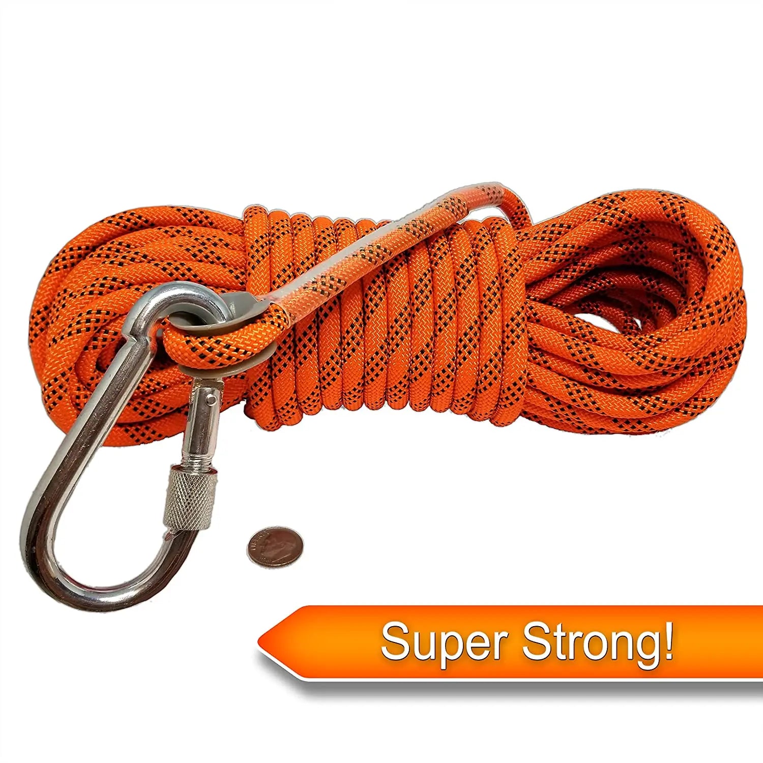 HKM-748883 10mm Outdoor Colored Knotted Nylon Climbing Rope - High Strength Static Mountain Safety Rope