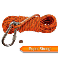 HKM-748883 10mm Outdoor Colored Knotted Nylon Climbing Rope - High Strength Static Mountain Safety Rope
