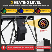 HKM-683347 Lightweight Outdoor Folding Chair with Heating Pad - Ideal for Camping and picnics