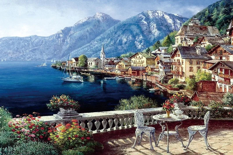 KTX-514323 Custom 1000 Piece Jigsaw Puzzle Featuring Famous Painting Scenery for Educational Decompression Activities