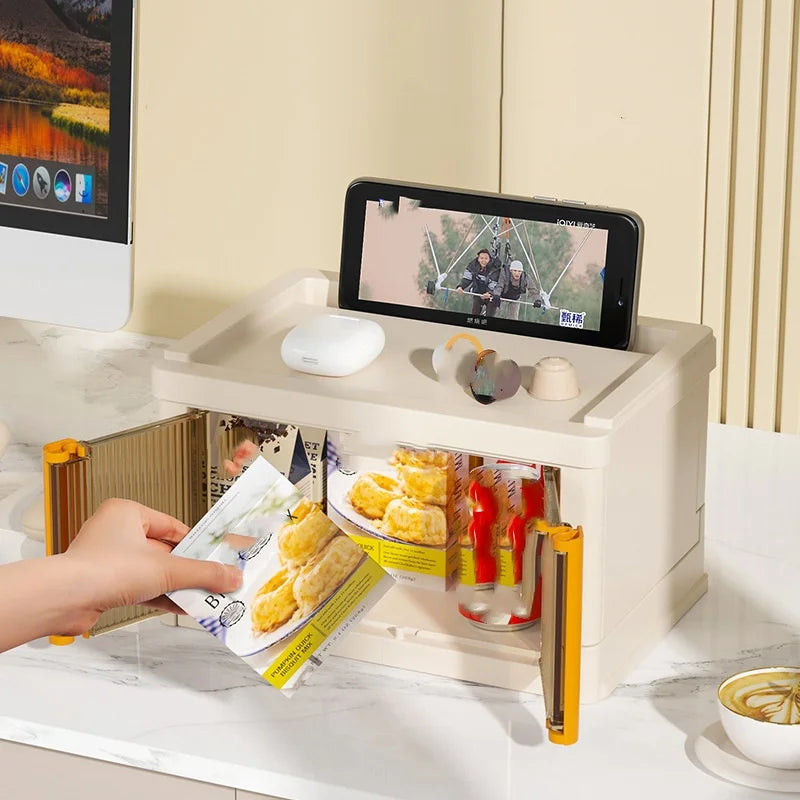 KTX-532883 Foldable Non-Installation Storage Box for Home Desktop Organisation