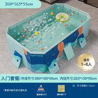 HKM-848339 Large Rectangular Above Ground Swimming Pool for Outdoor Use