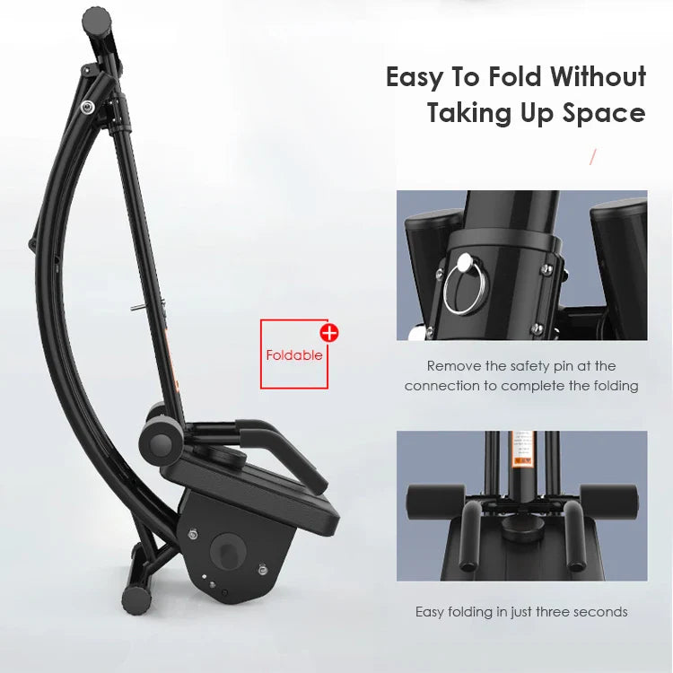 HKM-714963 Adjustable Fitness Bench with Foldable Design and Abdominal Roller Machine
