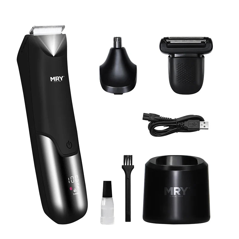 HKM-307539 Waterproof Back Shaver and Body Groomer for Men, IPX7 Rated, Ideal Trimmer for Sensitive Areas